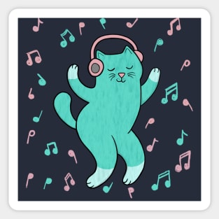 Music Loving Cat Sticker